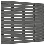 vidaXL Tête de lit murale Gris 146x3x91 5 cm Bois massif de pin