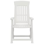 vidaXL Chaises inclinables de jardin lot de 2 blanc PP