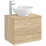 vidaXL Lavabo de salle de bains Chrome 44 x 44 x 16 cm métal