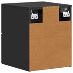 vidaXL Cabinet de chevet mural avec tiroir Noir 34 5 x 33 x 40 cm