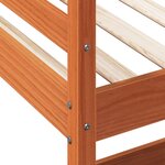 vidaXL Lit superposé avec bureau cire marron 100x200cm bois pin massif