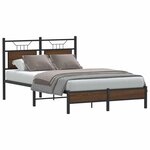 vidaXL Cadre de lit sans matelas chêne marron 120x190 cm