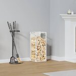 vidaXL Portant de bois chauffage blanc 25x25x60 cm