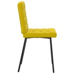 vidaXL Chaises à manger lot de 4 jaune velours