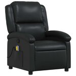 vidaXL Fauteuil de massage inclinable Noir Similicuir
