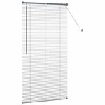 vidaXL Store de Fenêtre avec des rideaux Gris foncé Aluminium