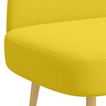 vidaXL Banc rembourré avec dossier Jaune clair 110 x 60 x 76 cm
