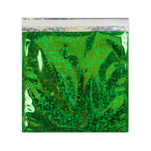 Lot de 50 sachet alu holographique vert 220x220 mm