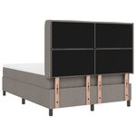 vidaXL Lit à ressorts avec matelas Taupe 140 x 200 cm tissu