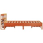 vidaXL Cadre de lit sans matelas cire marron 120x200cm bois pin massif