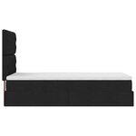 vidaXL Lit ottoman avec matelas noir 90x200 cm tissu