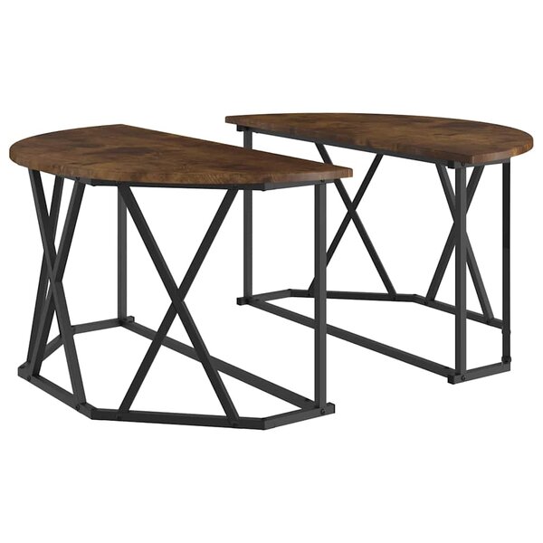 vidaXL Table basse Chêne fumé 80 x 80 x 42 cm