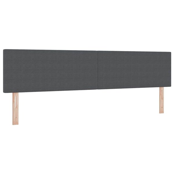 vidaXL Tête de lit LED avec tête de lit Gris foncé 200 cm Polyester