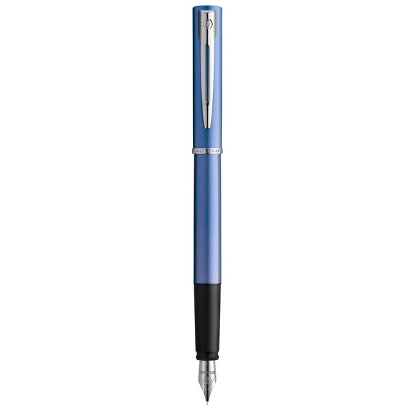 Waterman graduate allure stylo plume   laque bleue satinée  plume fine  cartouche encre bleu  coffret cadeau