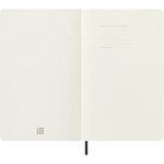 Carnet piqué moleskine souple noir 13 x 21 cm - ivoire uni -192 pages