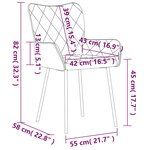 vidaXL Chaises à manger lot de 2 gris clair tissu