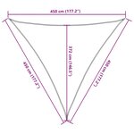 vidaXL Voile d'ombrage gris clair 4 5x4 5x4 5 m 100  polyester oxford