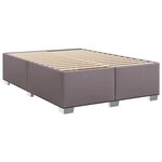 vidaXL Sommier à lattes de lit avec matelas Gris 140x190 cm Similicuir