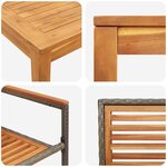 vidaXL Ensemble de salle à manger pour jardin 3 Pièces Gris Poly rotin
