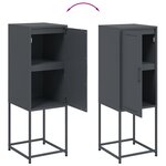 vidaXL Buffet haut anthracite 36x39x107 cm acier