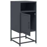 vidaXL Table de chevet anthracite 36x39x78 cm acier