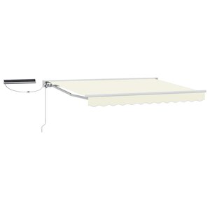 vidaXL Auvent rétractable électrique Crème et Blanc 3 x 2 5 m