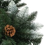 vidaXL Sapin de Noël artificiel pré-éclairé et pommes de pin 150 cm