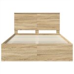 vidaXL Cadre de lit Sonoma 140 x 190 cm Bois de pin massif