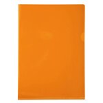Etui Carton De 100 Pochettes Coin Pvc Lisse Haute Résistance 13/100e - A4 - Orange - Exacompta