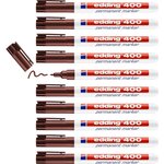 Marqueur Permanent 400 Marron Pointe Fine 1 mm x 10 EDDING