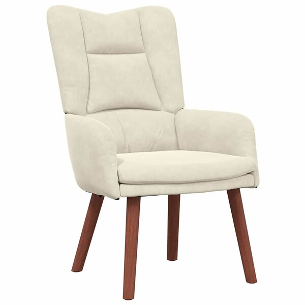 vidaXL Fauteuil relaxant Crème 63 x 67 x 94 cm Velours
