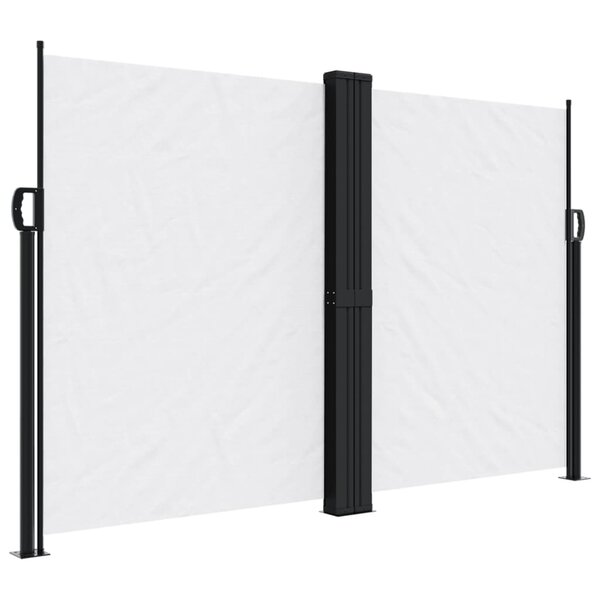 vidaXL Auvent latéral rétractable blanc 160x1200 cm