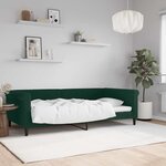 vidaXL Lit de repos sans matelas vert foncé 100x200 cm velours