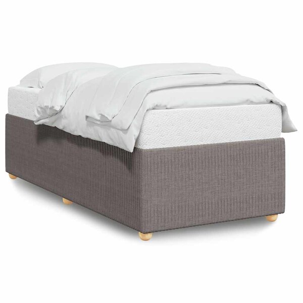 vidaXL Cadre de lit sans matelas taupe 100x200 cm tissu