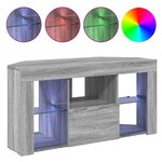 vidaXL Meuble TV LED d'Angle Gris Sonoma 106 x 40 x 50 cm