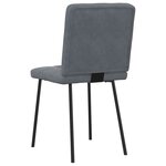 vidaXL Chaises à manger lot de 2 Gris foncé Velours
