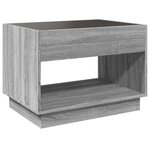 vidaXL Table basse avec LED infini sonoma gris 70x50x50 cm