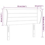 vidaXL Tête de lit avec oreilles Noir 93x23x78/88 cm Tissu