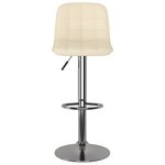 vidaXL Tabourets de bar lot de 2 crème tissu