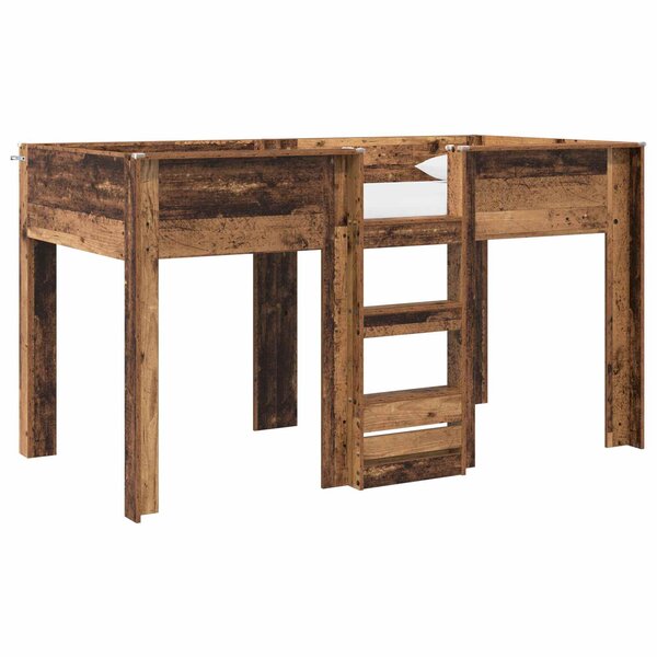 vidaXL Lit Superposé pour Enfants Bois ancien 90 x 200 cm
