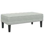 vidaXL Banc Gris clair 113 x 57 x 39 cm Velours