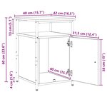 vidaXL Cabinet de chevet Vieux bois Bois d'ingénierie