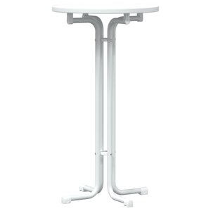 vidaXL Table à manger blanc Ø60x110 cm bois d'ingénierie et acier