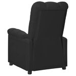 vidaXL Fauteuil inclinable Noir Tissu
