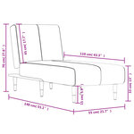 vidaXL Chaise longue vert foncé velours