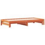 vidaXL Lit de jour et lit gigogne sans matelas cire marron 80x200 cm