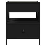 vidaXL Table basse avec LED Infinity noir 40x40x51 cm
