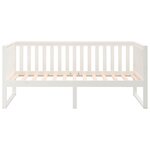 vidaXL Lit de jour Blanc 90x200 cm Bois de pin massif
