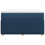 vidaXL Sommier à lattes de lit avec matelas bleu 120x190 cm tissu