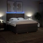 vidaXL Sommier à lattes de lit avec matelas Marron foncé 180x200 cm